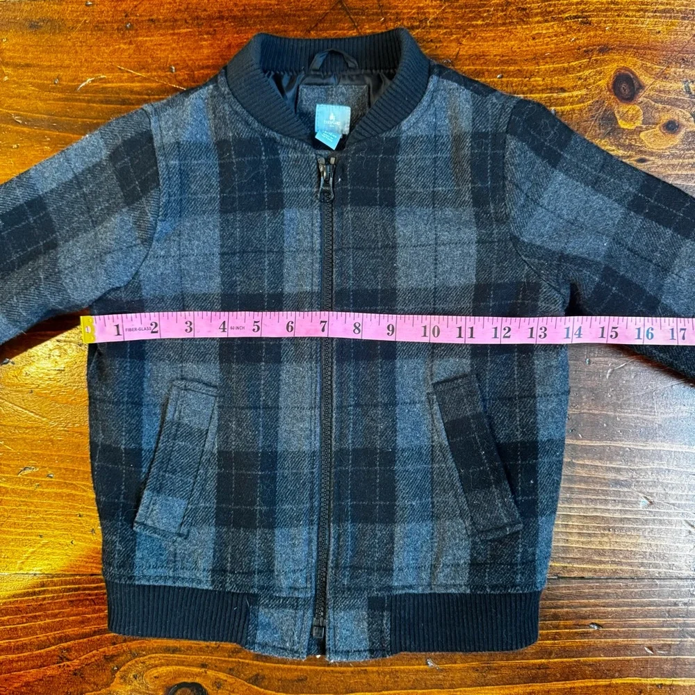 Baby Gap Gray Plaid Bomber Jacket- 4T‎